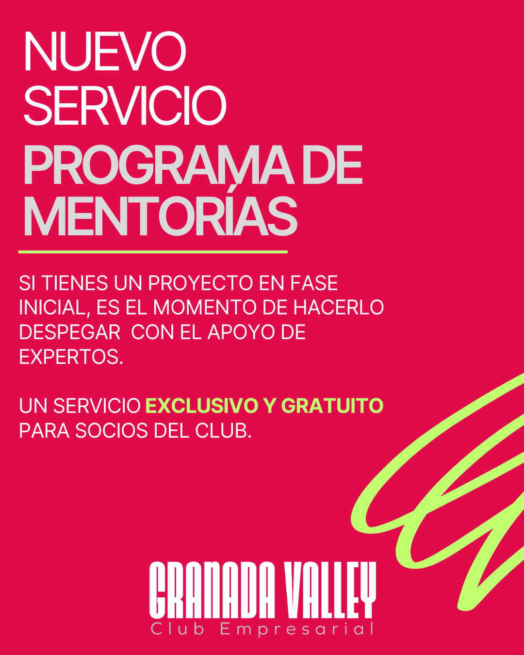 Programa de Mentorías de Granada Valley: un nuevo servicio exclusivo para nuestros socios